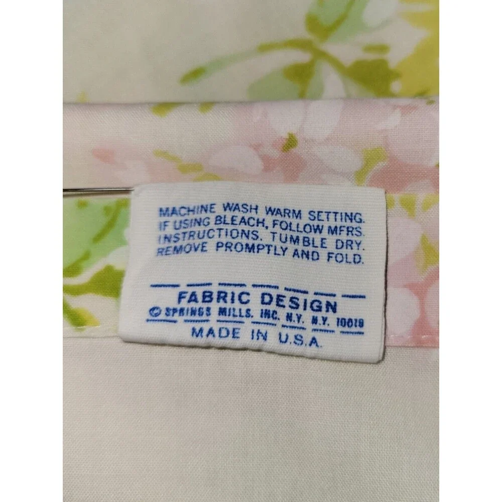 Vtg 70s-80s Springmaid Wondercale Floral Daisies Twin Flat Sheet Clean Retro